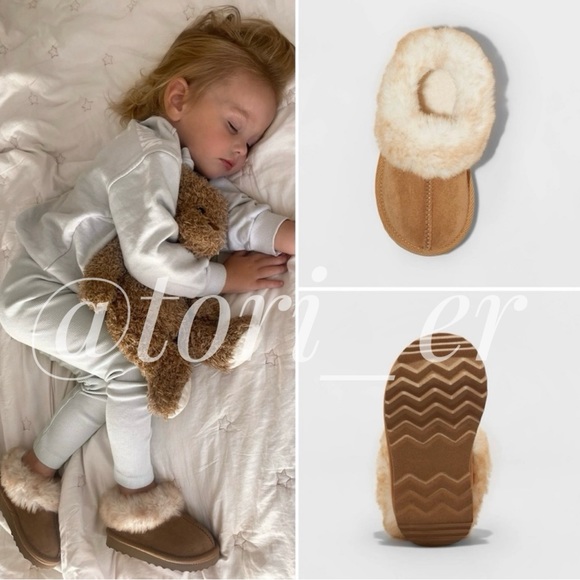 Cat and Jack Toddler Boys | Girls Channing Clog Slippers Brown - Picture 5 of 6